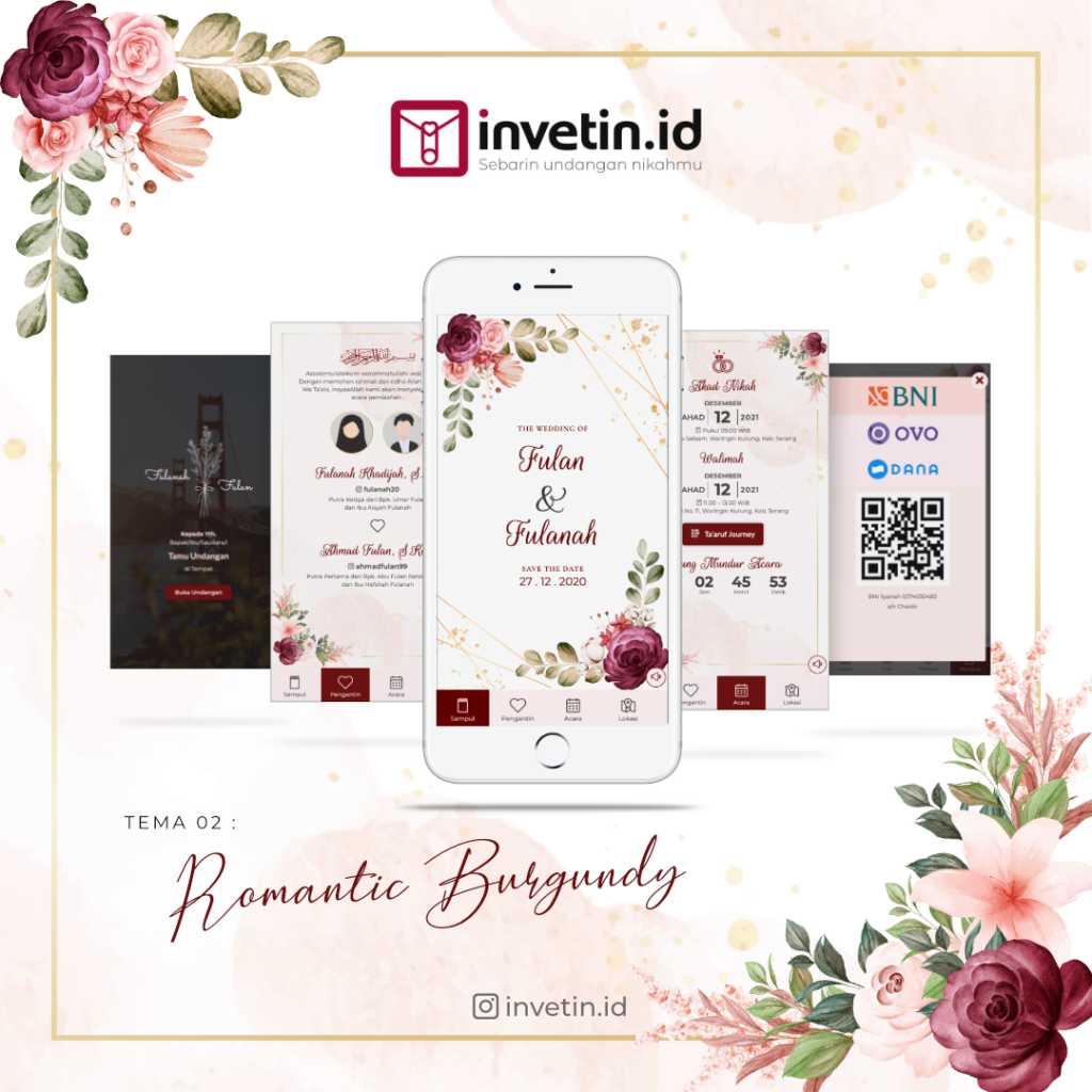 Preview Tema 02 - Romantic Burgundy New